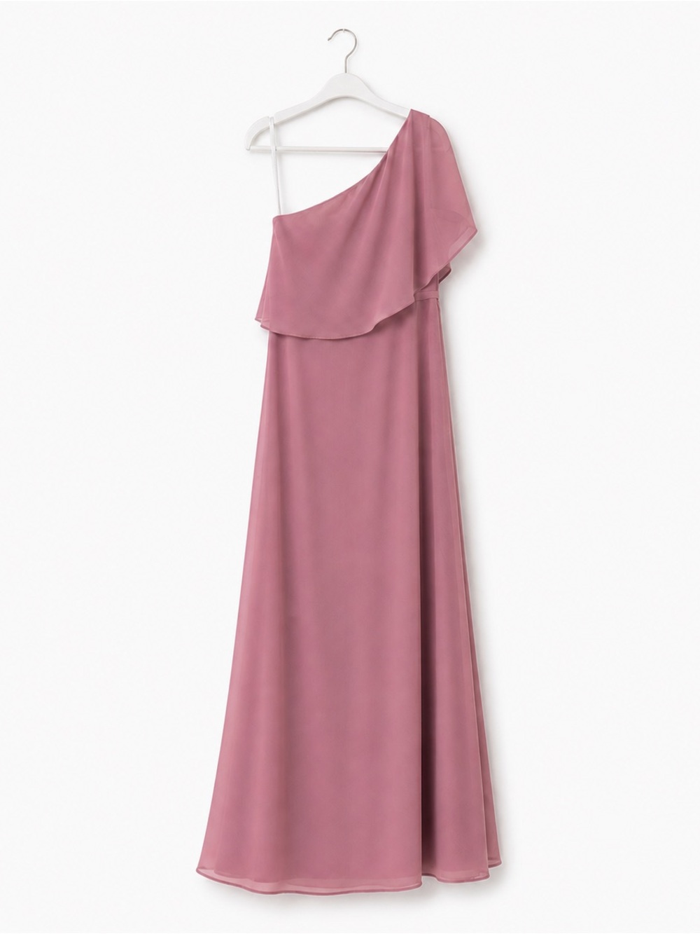 Azazie Mauve One Shoulder Gown Size 8 NWT Formal Wedding Guest Dress - Picture 3 of 11